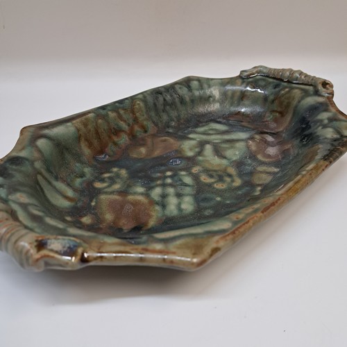 Click to view detail for #251238 Platter, Green Small Cut-Away Rim $24